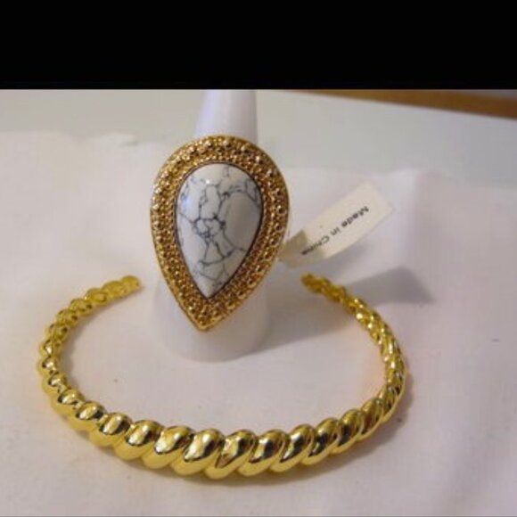 Samantha Willis Bardot Ring & Bronze Cuff Bracelet - Picture 1 of 5